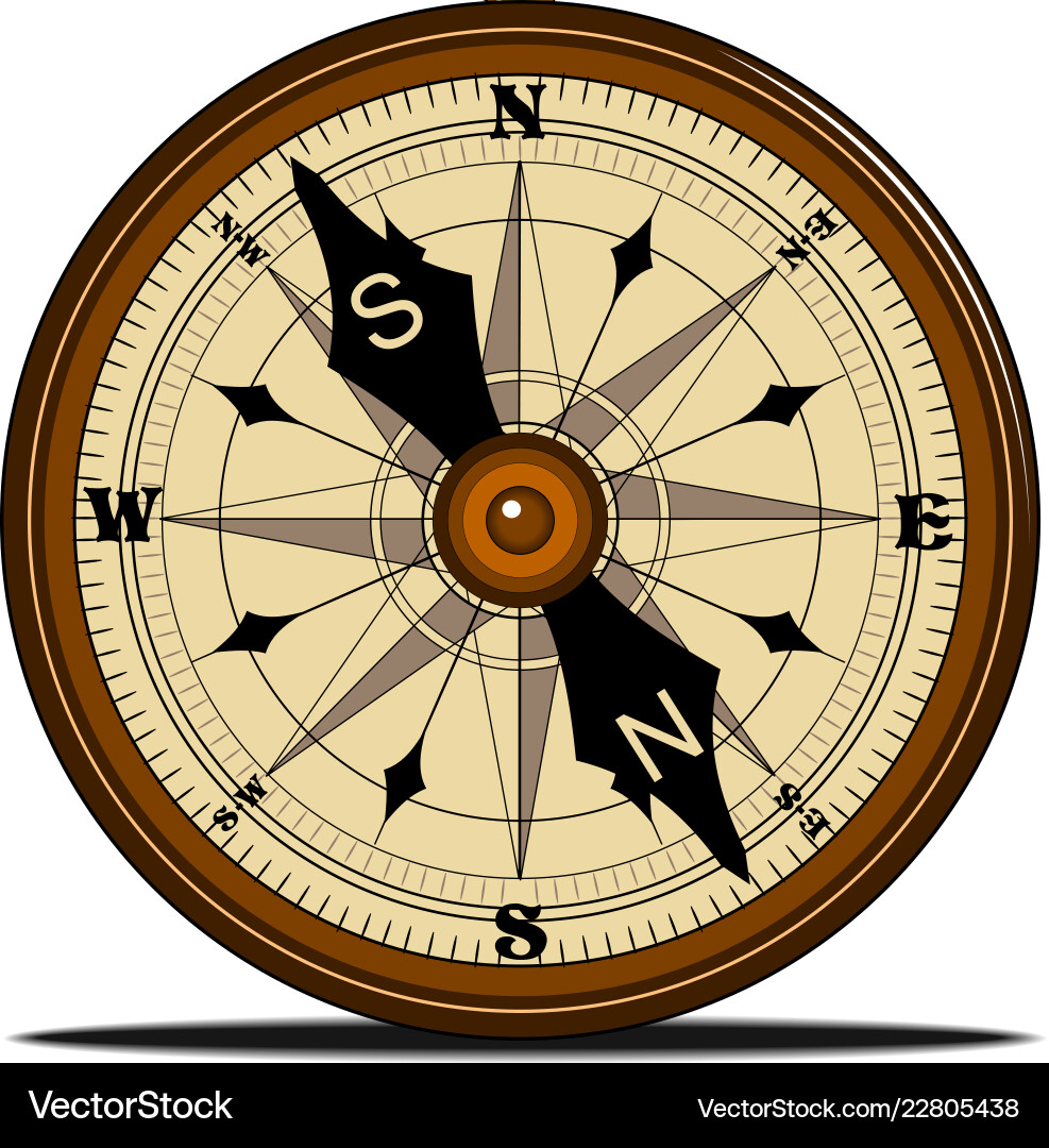 Vintage Compass Rose Vector Image