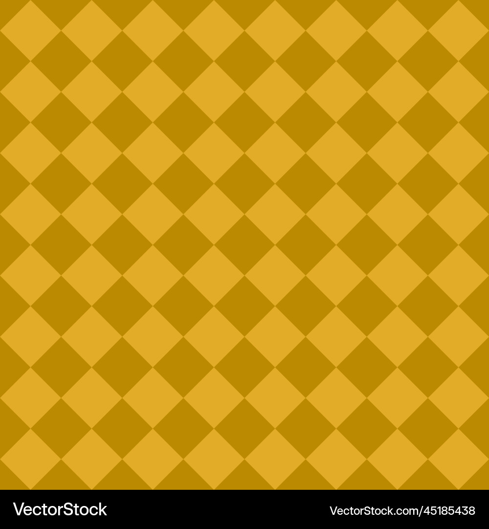 Yellow seamless diagonal checkered pattern Vector Image