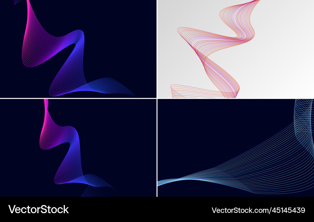 Add depth to your designs with this set of 4 Add depth to your designs with this set of 4 Vector Image