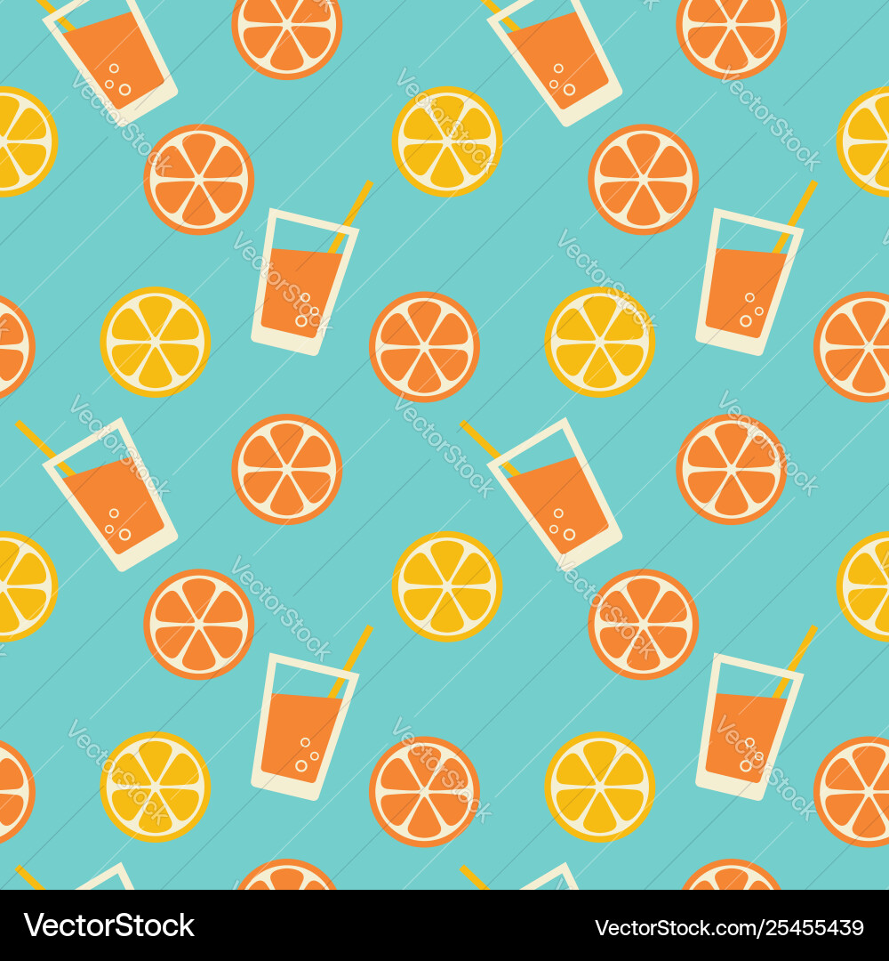 Citrus Splash Pattern vector image
