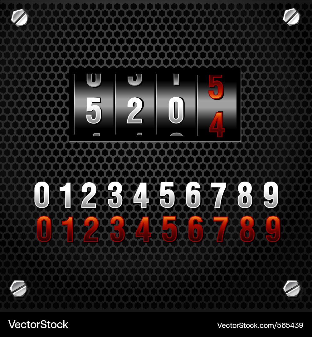 Digital Countdown Timer vector image
