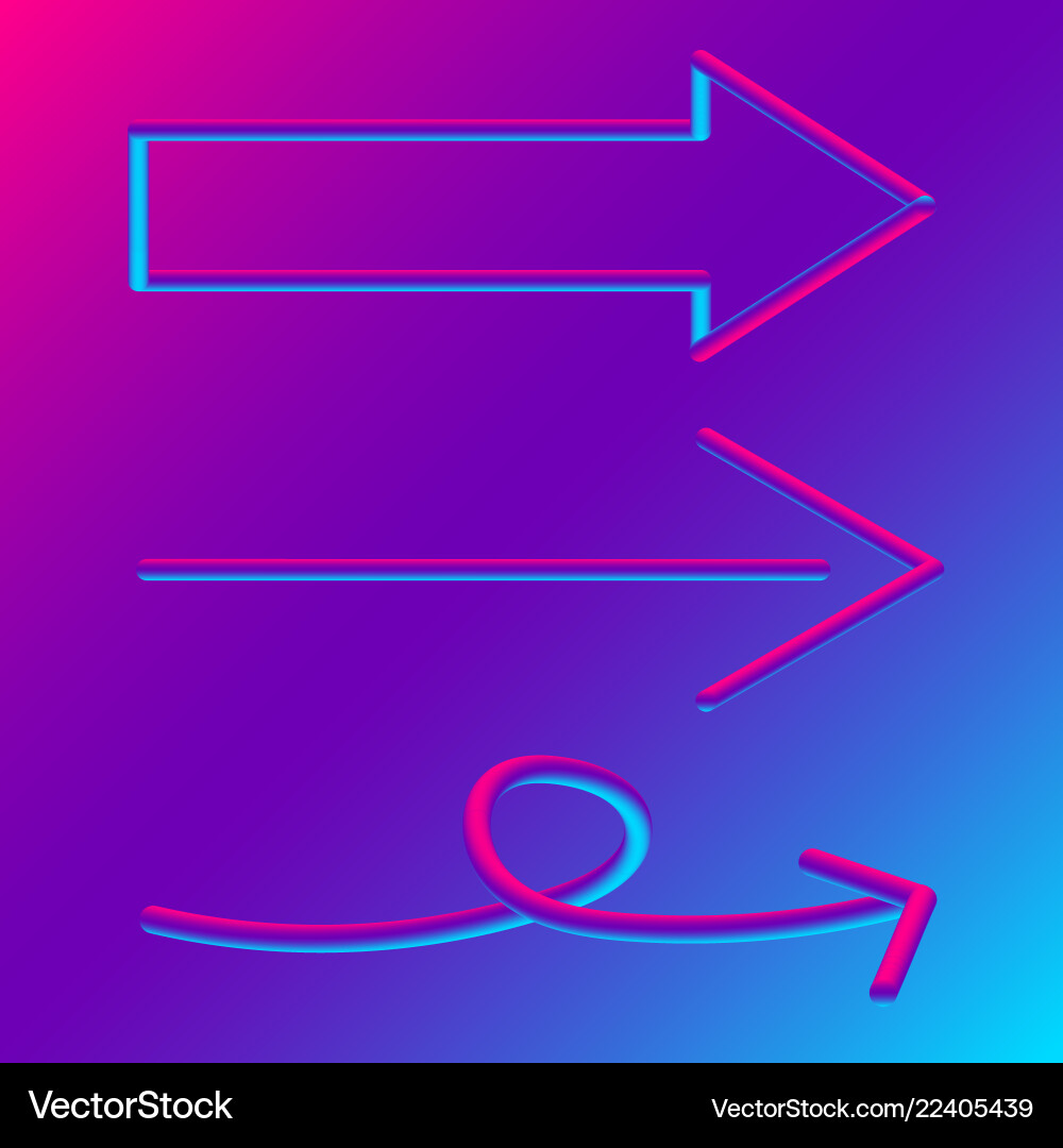 Dynamic Arrow Gradient Set vector image
