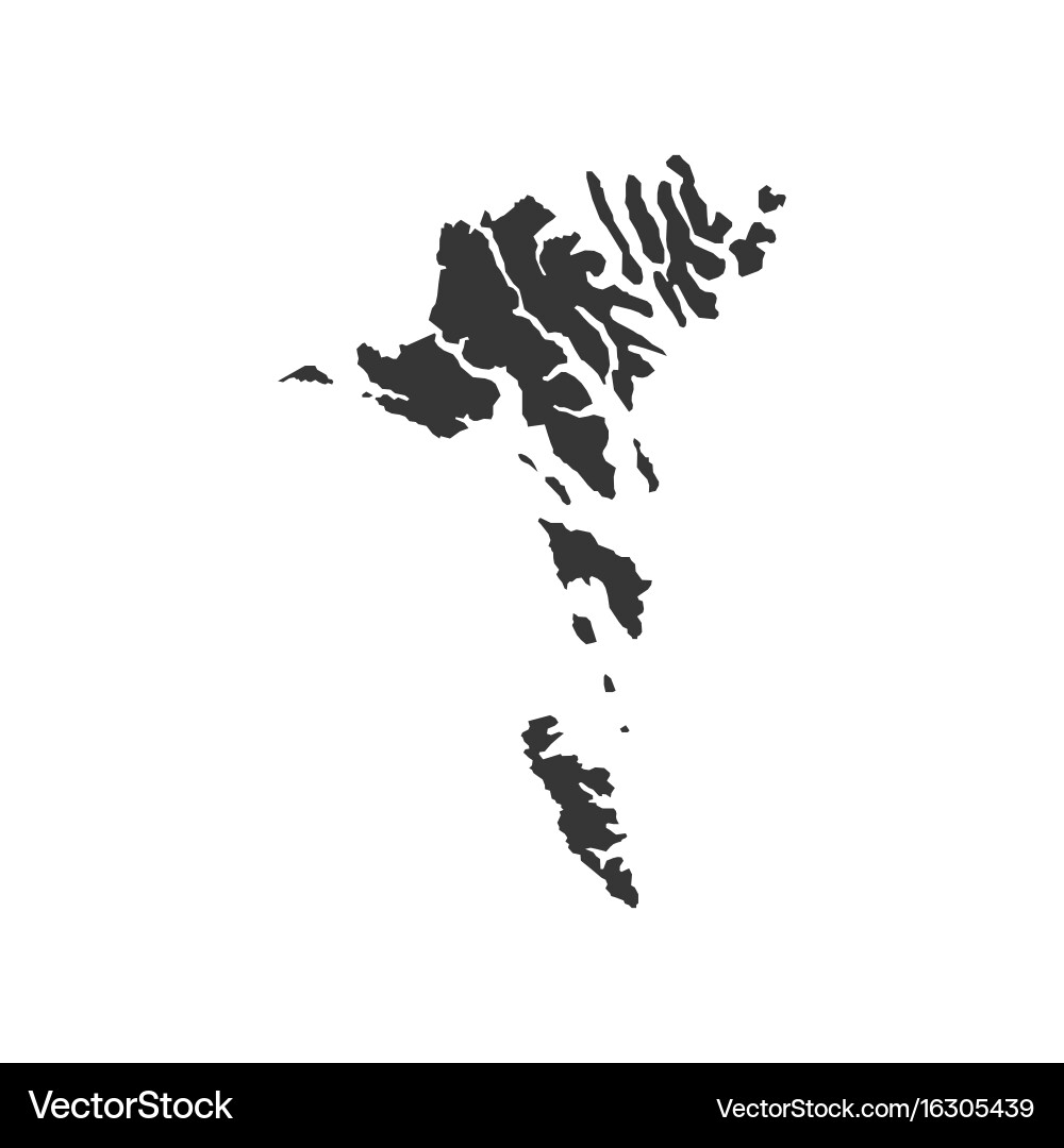 Faroe islands map outline Vector Image
