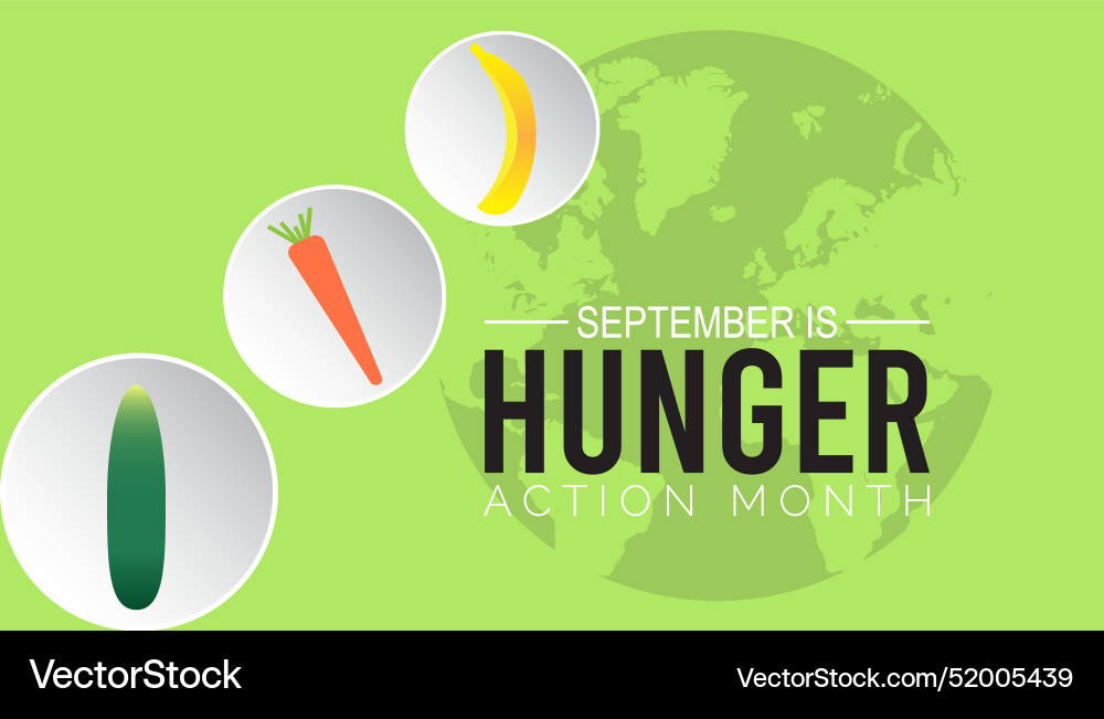 Hunger action month Vector Image