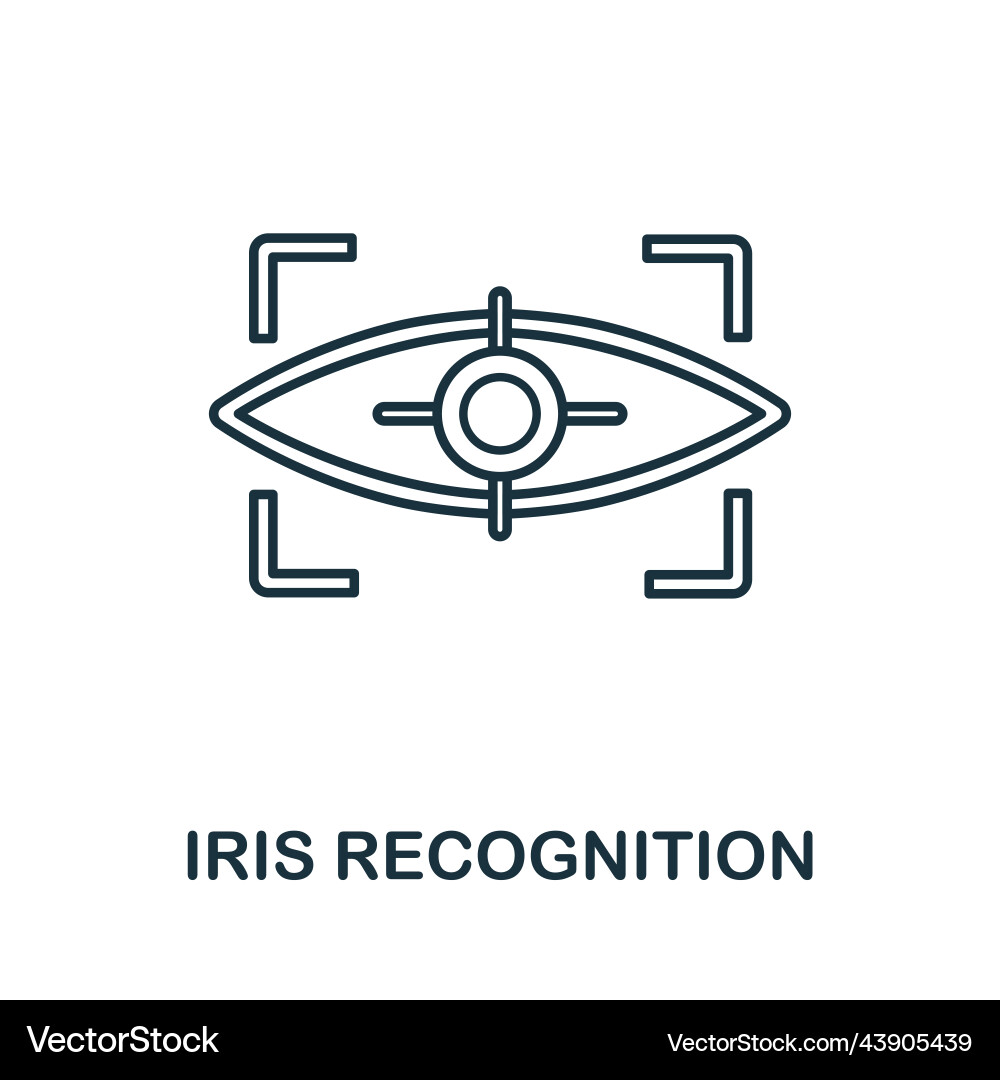 Iris recognition icon simple element from Iris recognition icon simple element from Vector Image