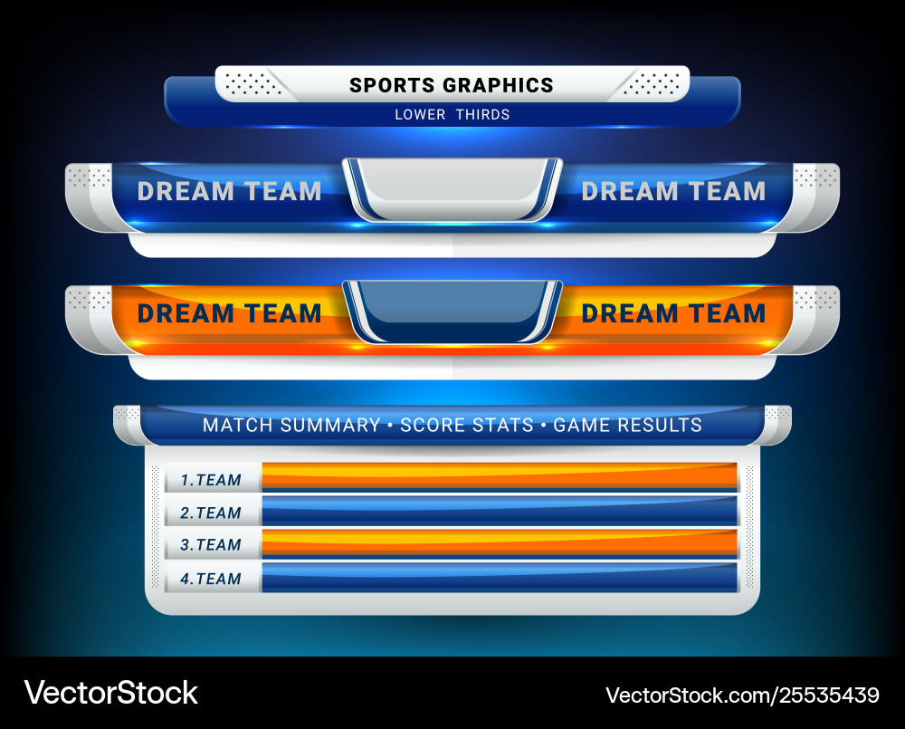 Lower thirds sport vector image