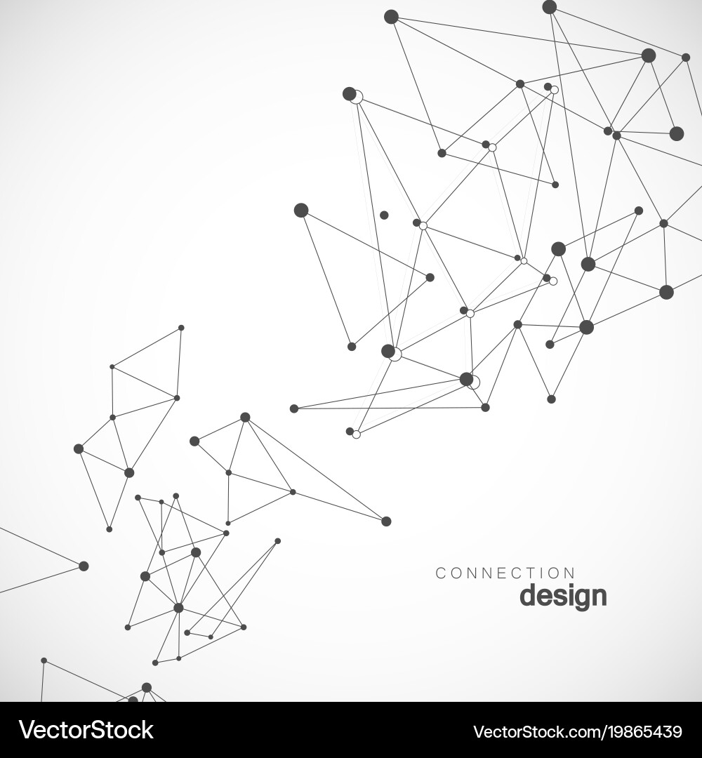 Network connection and atom design Vector Image