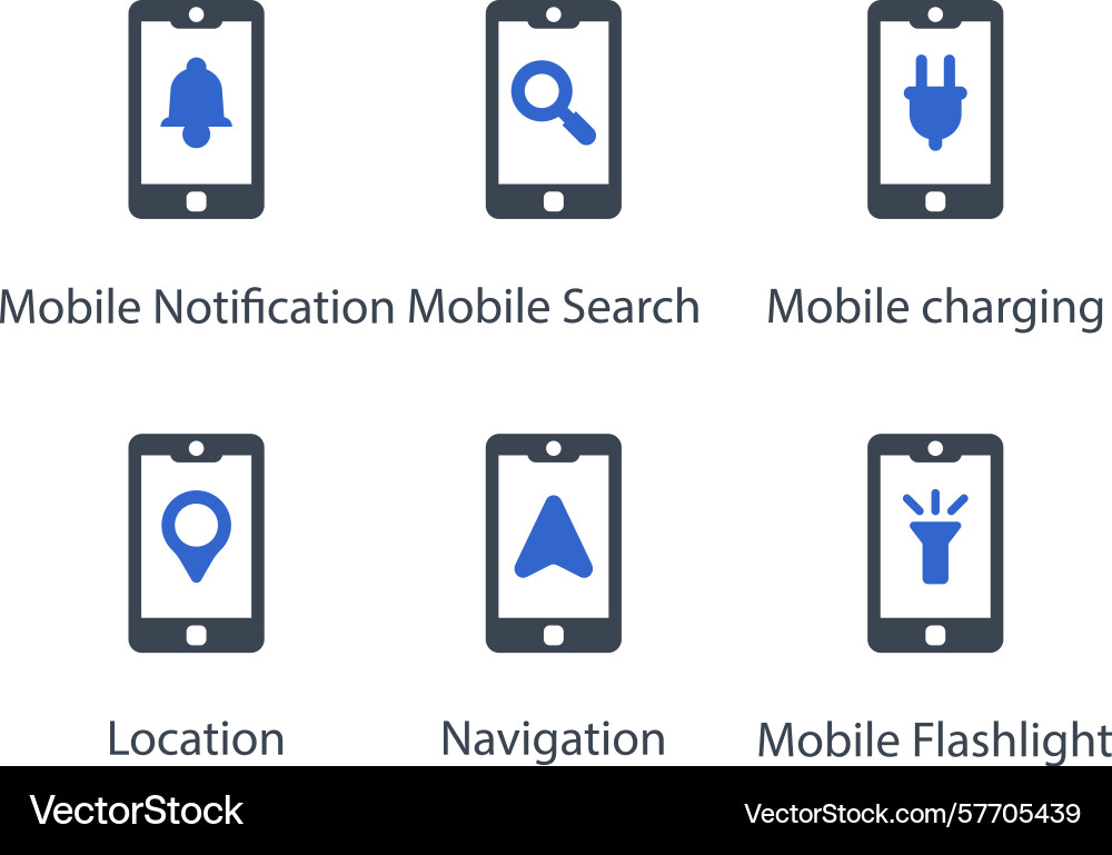 Notification search charging location navigation Vector Image
