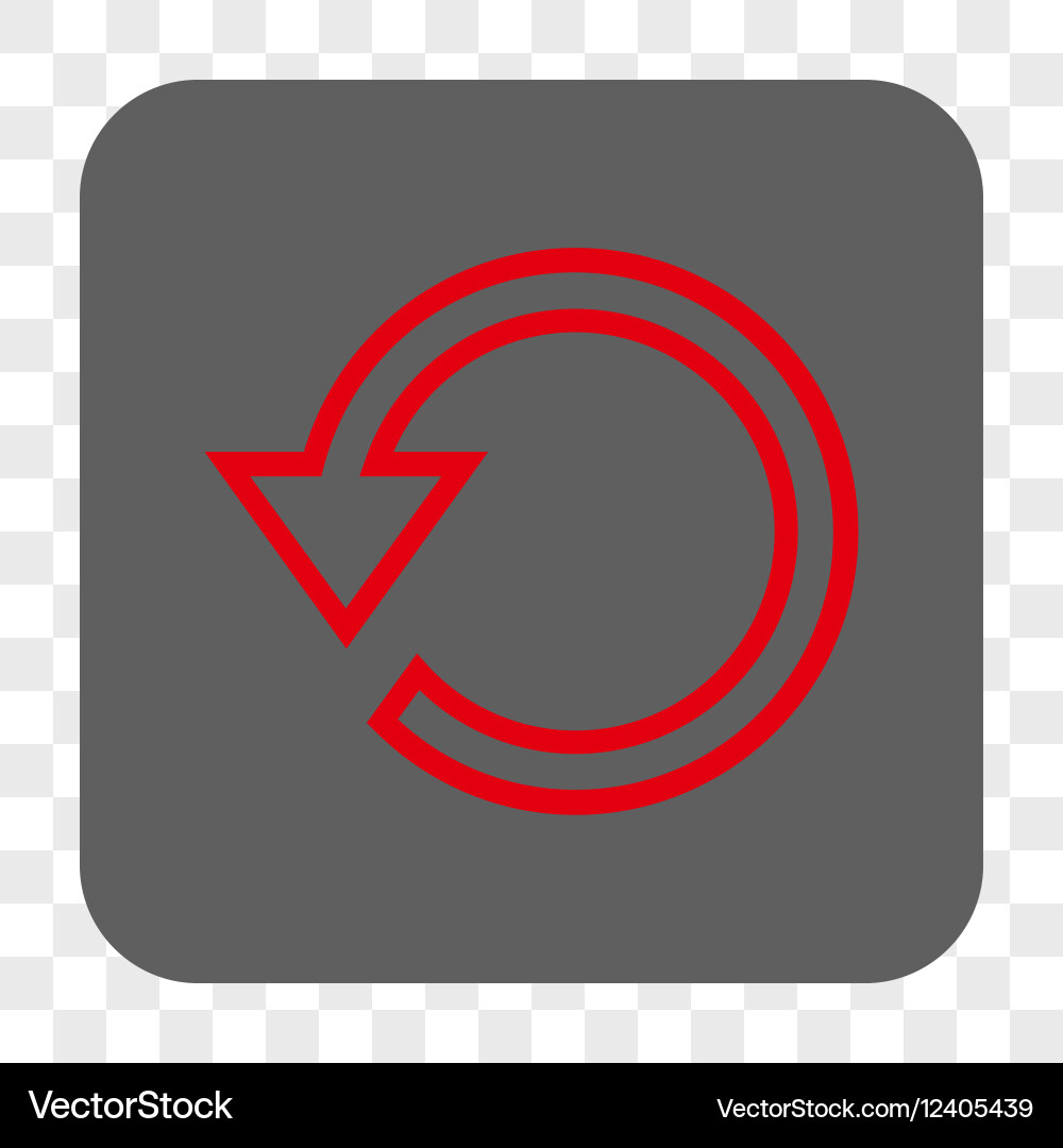 Rotate rounded square button Vector Image