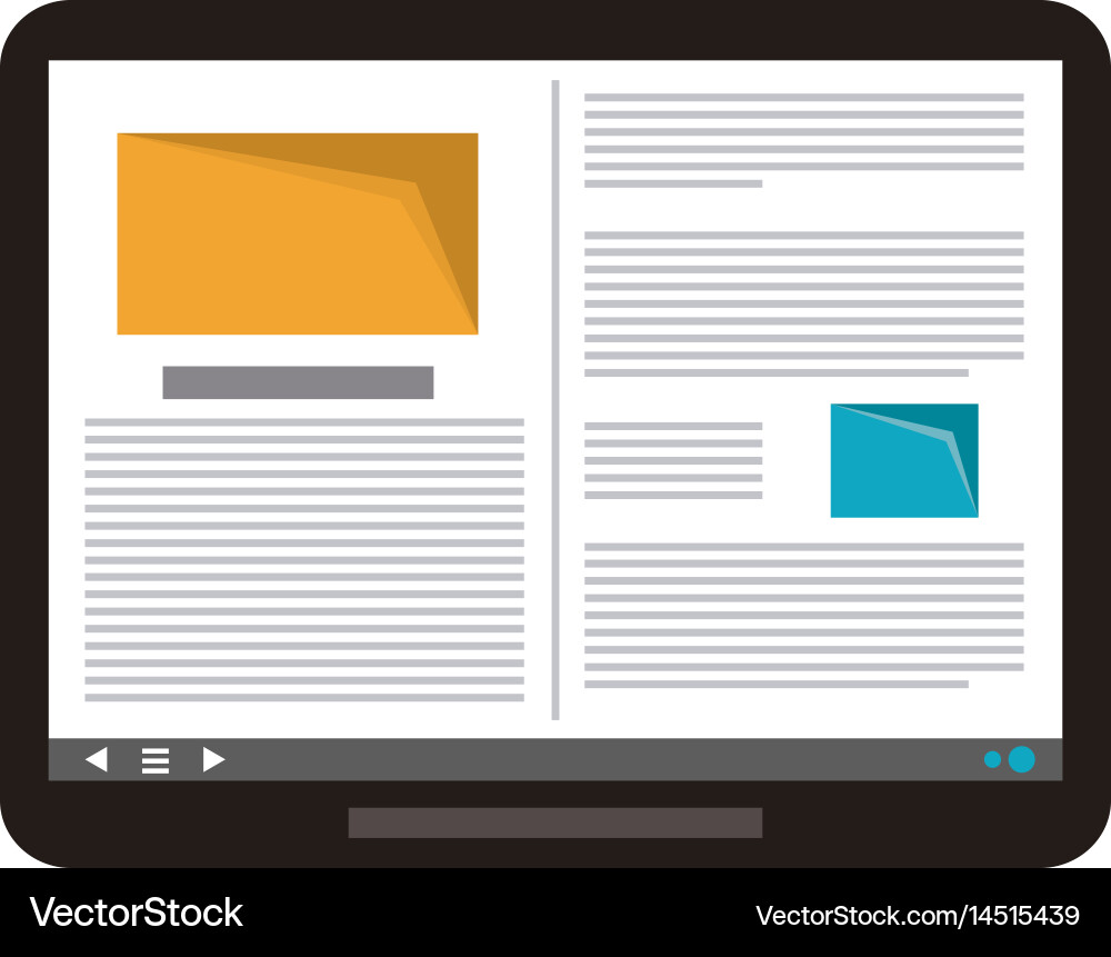 Tablet with document on screen icon image Vector Image