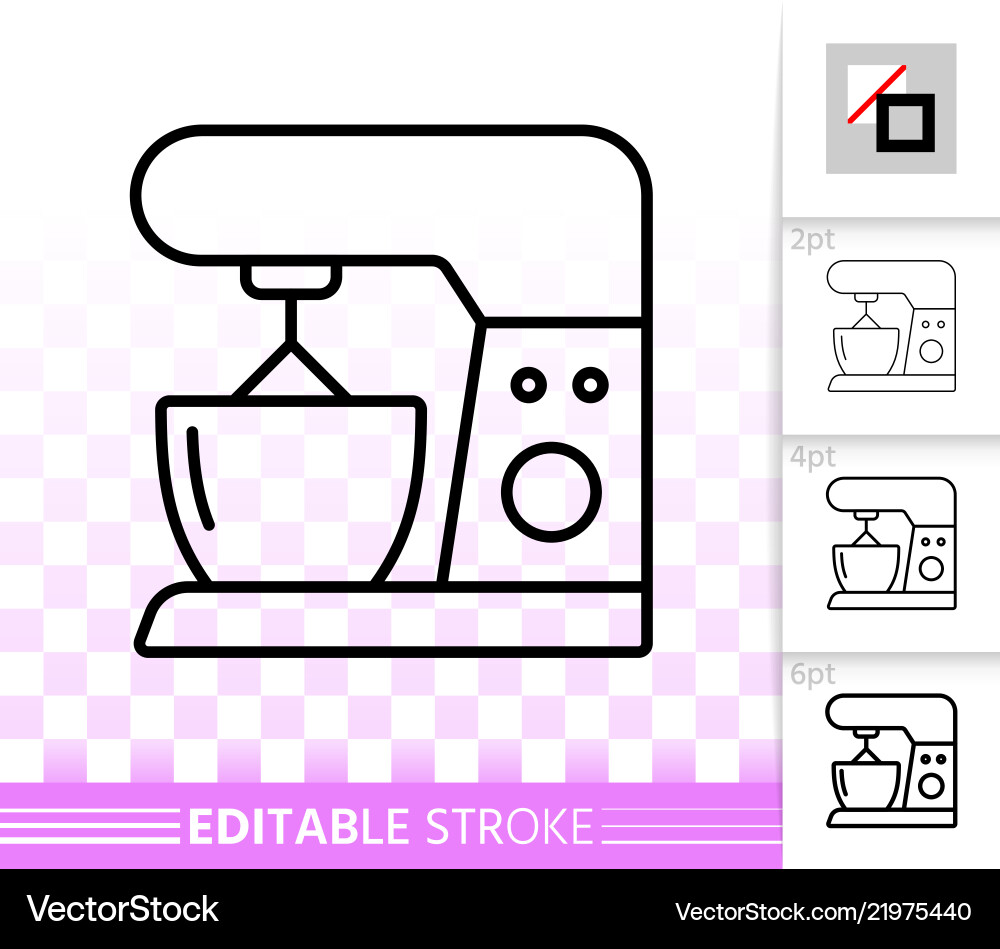 Food Processor Line Icon Royalty Free Vector Image
