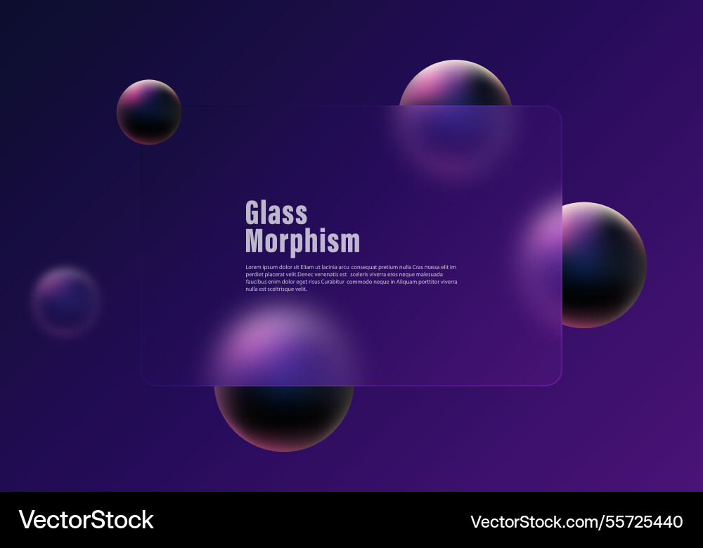 Glass morphism with frosted partition Glass morphism with frosted partition vector image