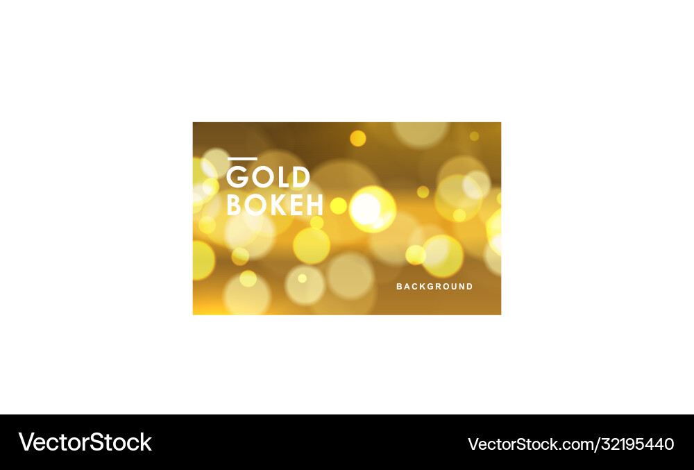 Gold abstract bokeh background sparkling lights Vector Image