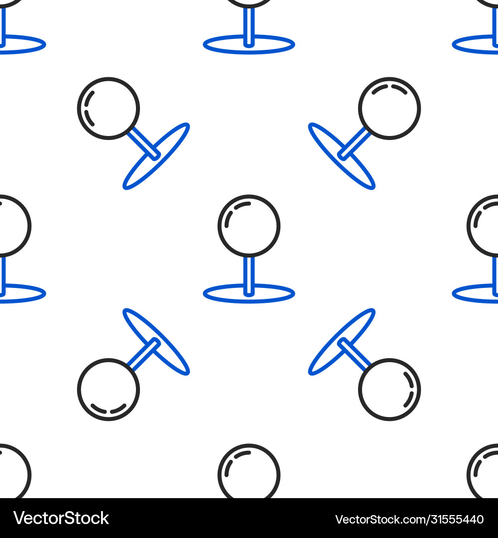 Line push pin icon isolated seamless pattern Line push pin icon isolated seamless pattern Vector Image