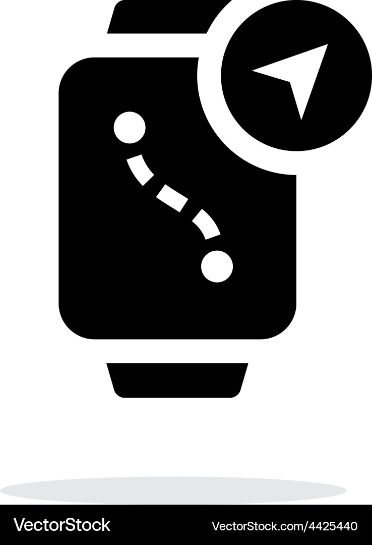Navigation and gps in smart watch simple icon Vector Image