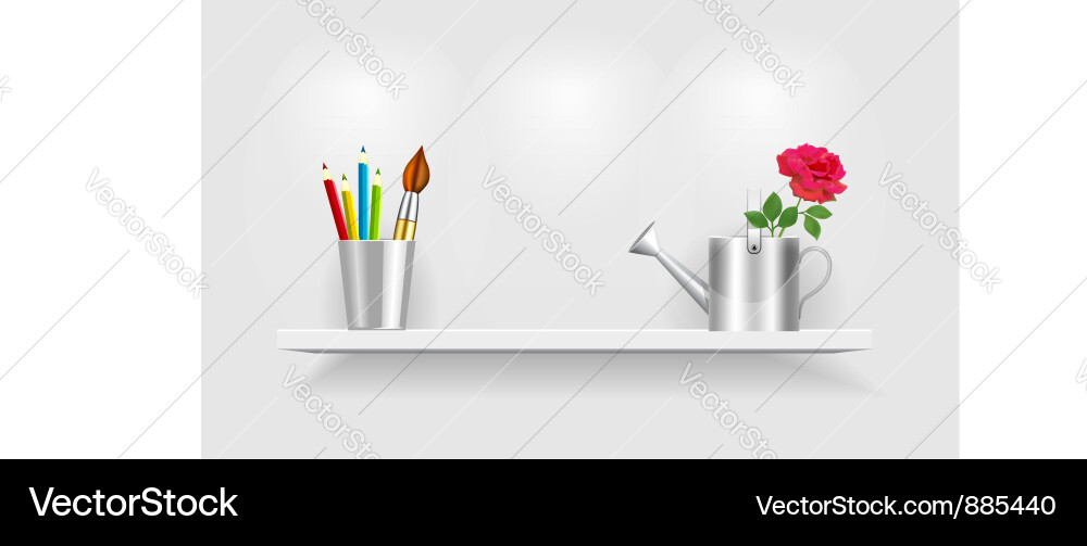 Shelf design Vector Image