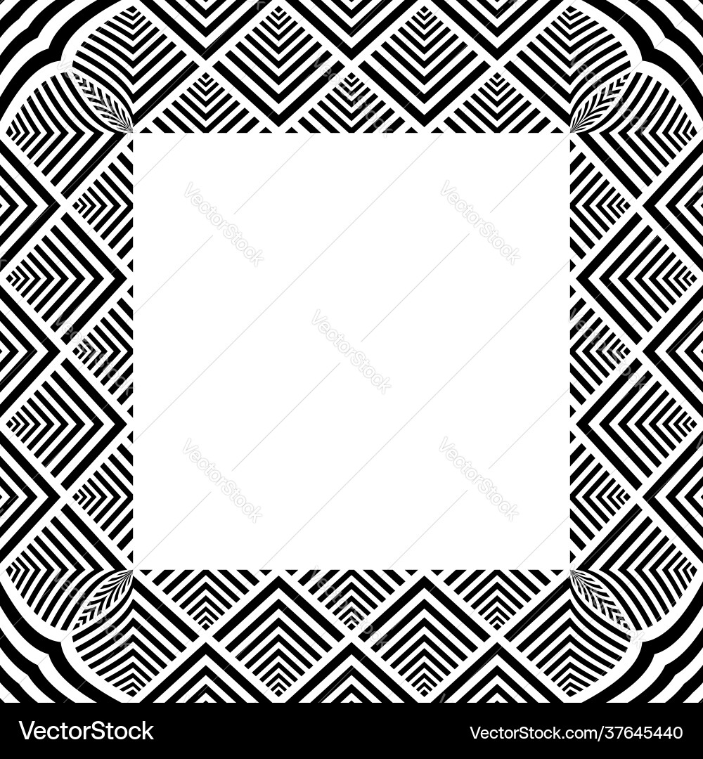 Square pattern for decorative frame Vector Image