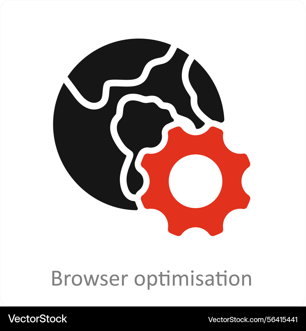 Browser optimisation icon concept Vector Image