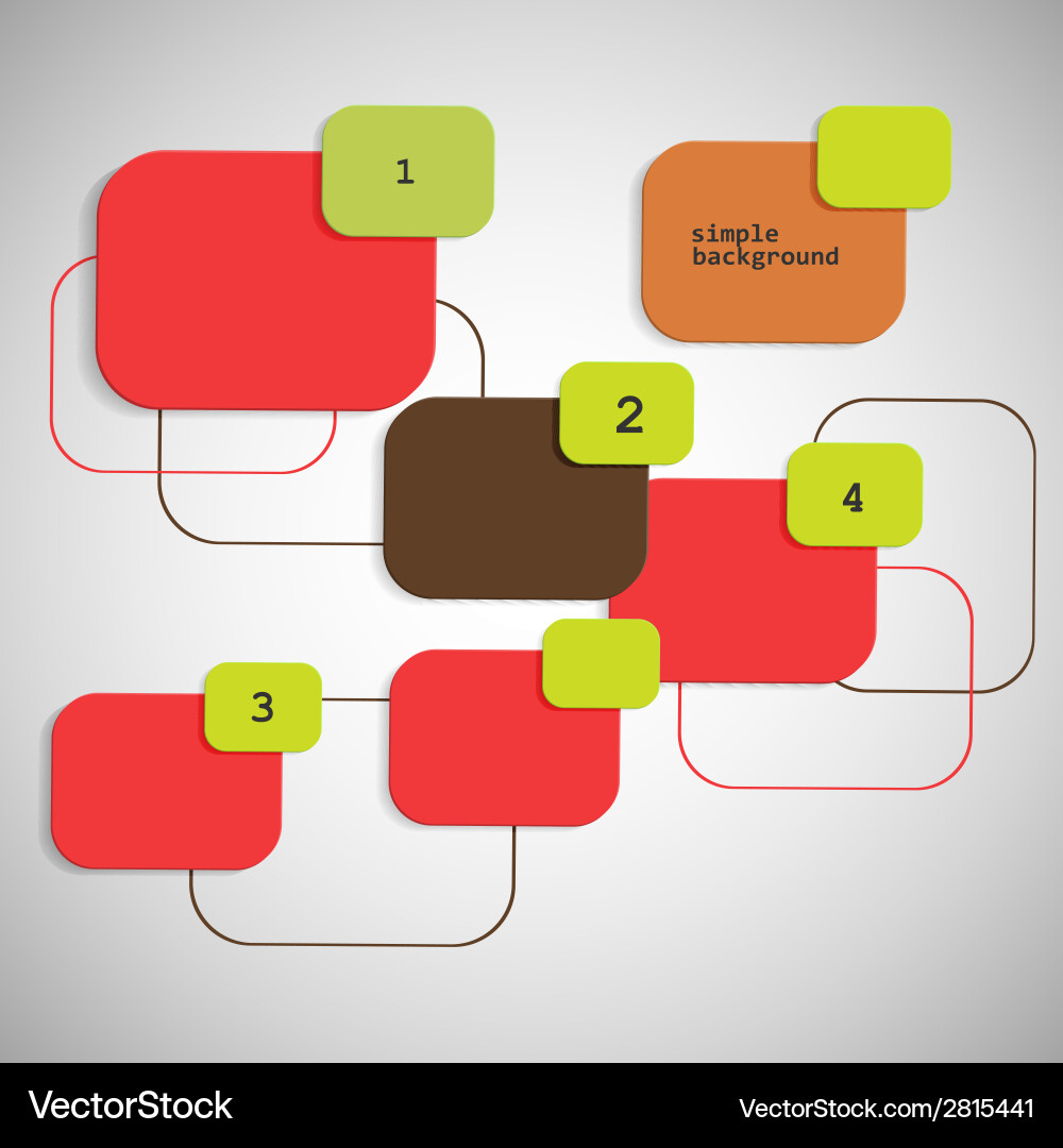Colored elements for text and symbols Vector Image
