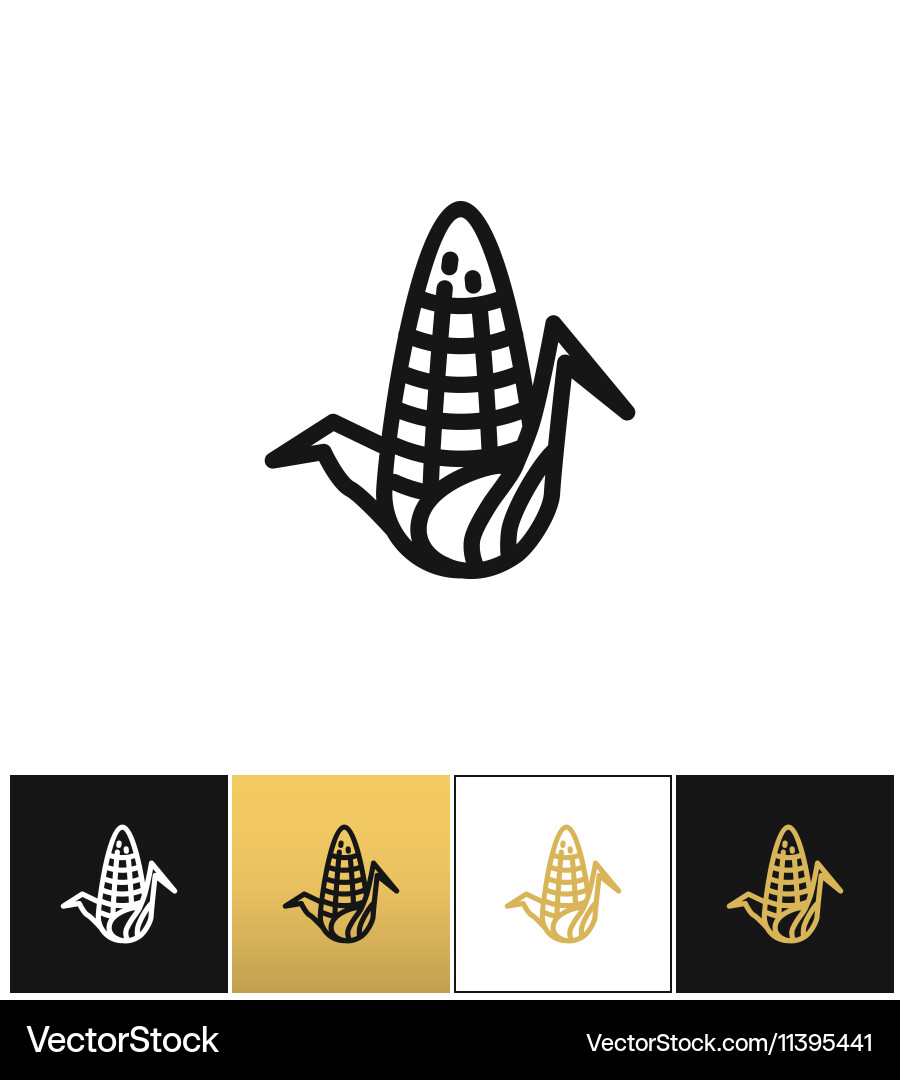 Corn cob nutritious maize icon Royalty Free Vector Image
