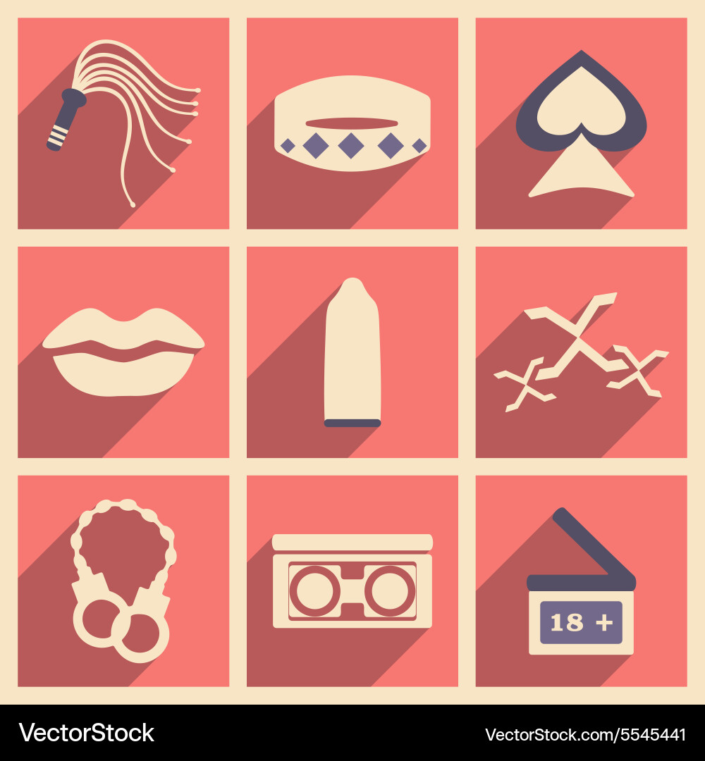 Flat with shadow concept and mobile application Vector Image