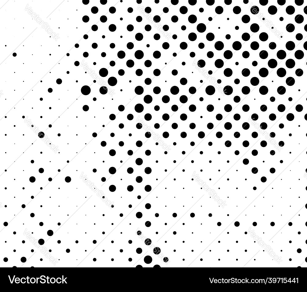 Halftone random circles dots pattern Vector Image