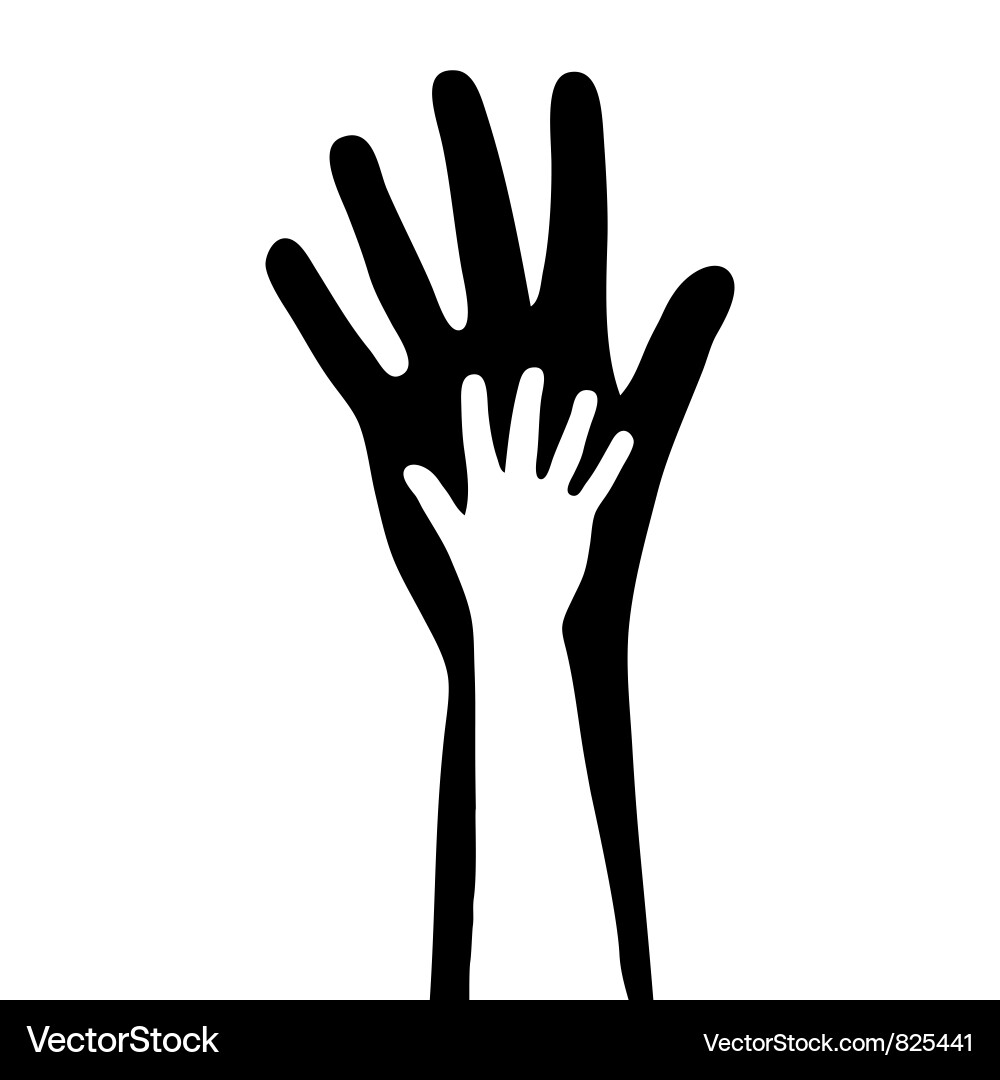 Hands - Scale and Contrast Vector Image