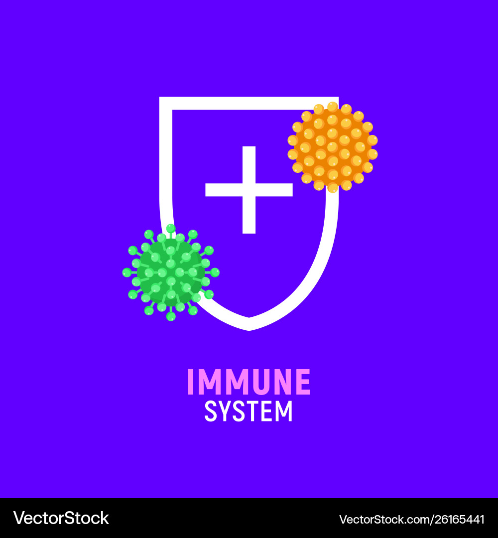 Immunbakterien-System Zeichen antibakterielle Virus Immunbakterien-System Zeichen antibakterielle Virus vektorbild
