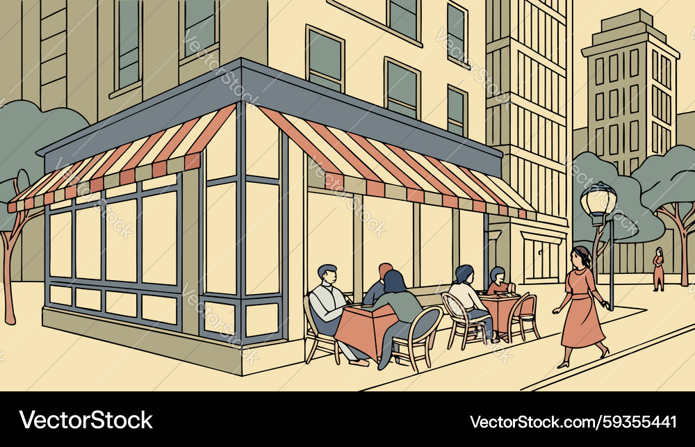 Isometric Cafe Scene – Royalty-Free Vector | VectorStock