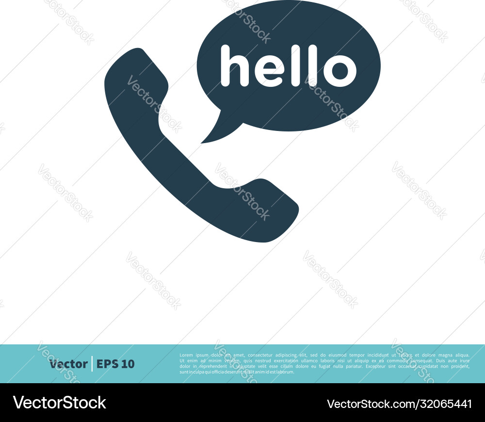 Phone Icon Logo - Communication Template Vector Image