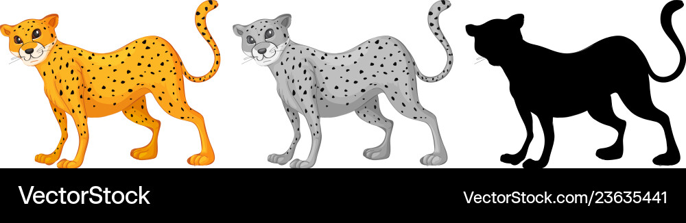 Set of tiger character design Vector Image