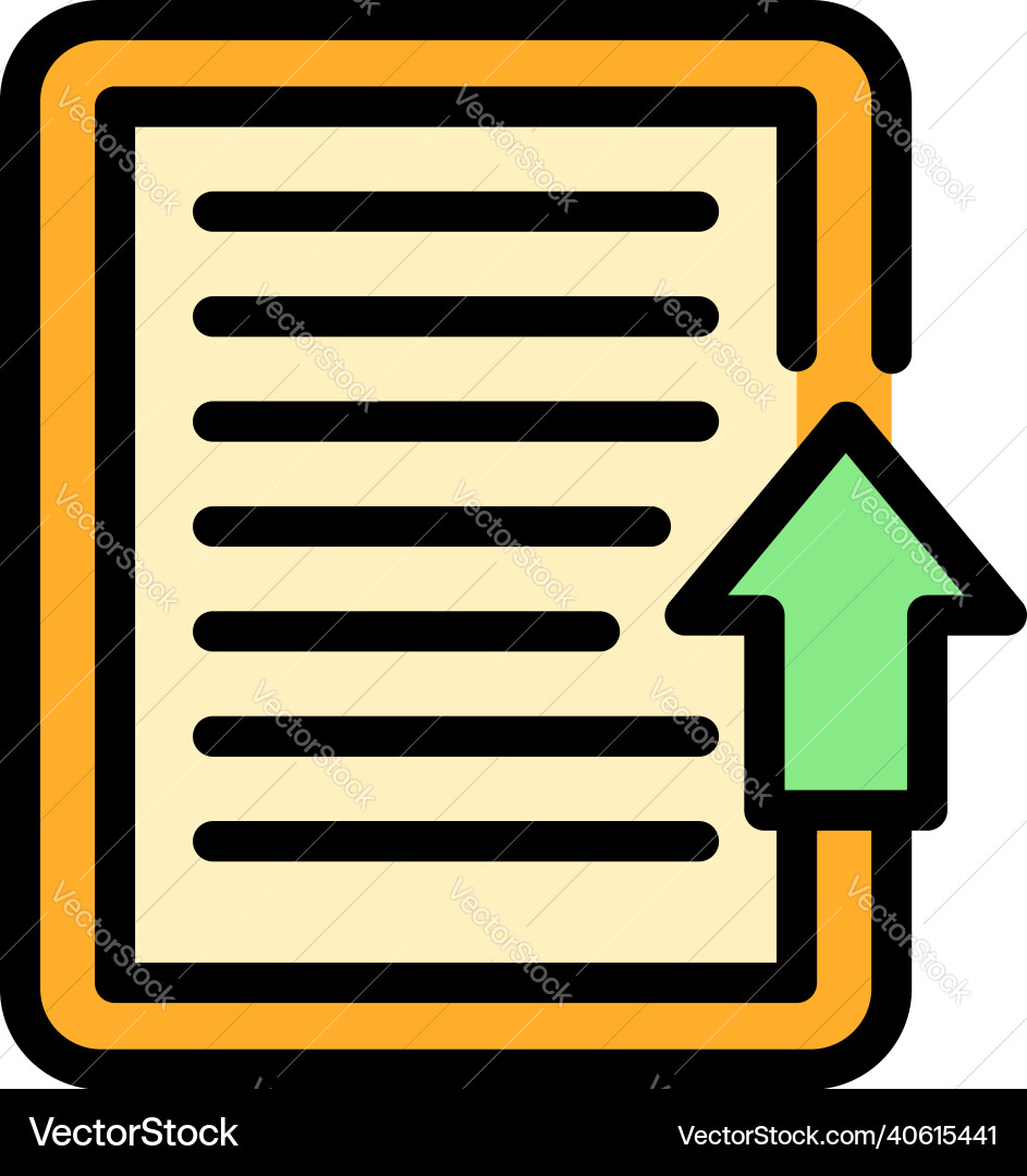 Upload tablet text icon color outline Upload tablet text icon color outline vector image