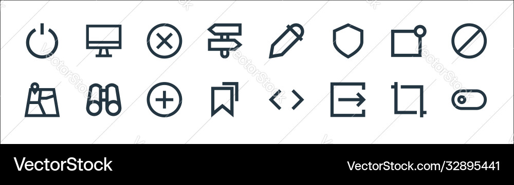 User interface line icons linear set quality Vector Image
