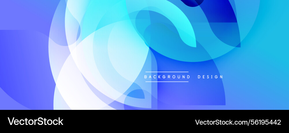 Abstract blue layers create dynamic composition Vector Image