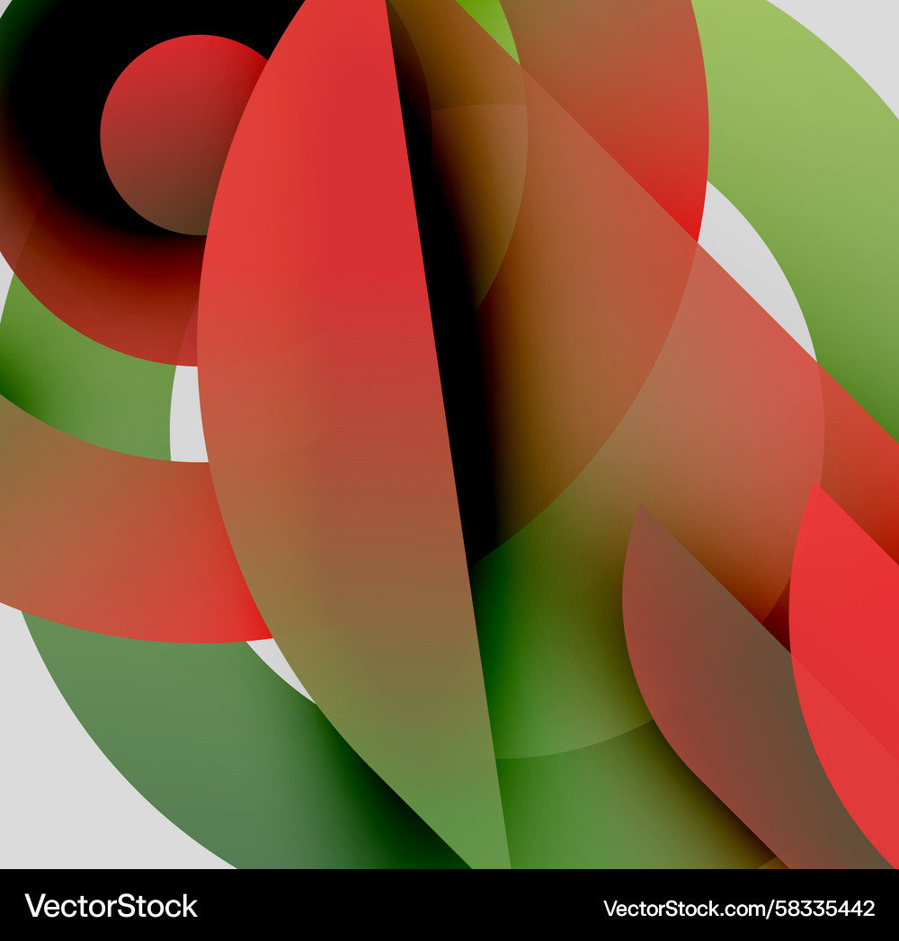 Abstract shapes overlap creating vibrant color Vector Image