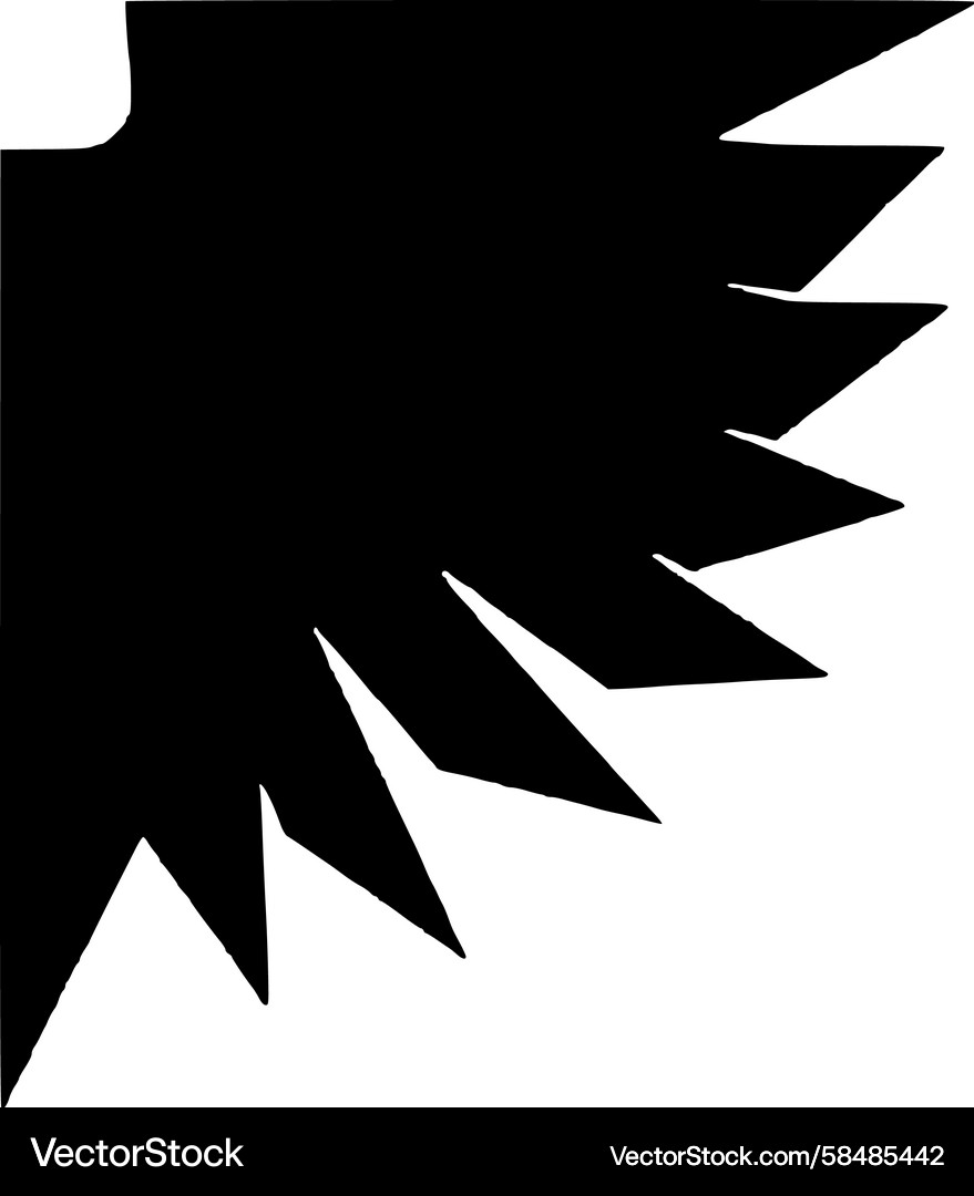 Angular Black Shape Vector Image