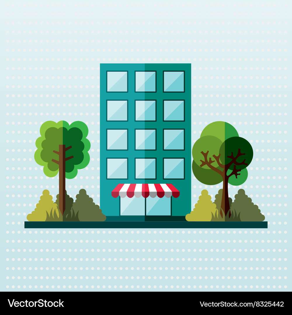 Building front design Vector Image