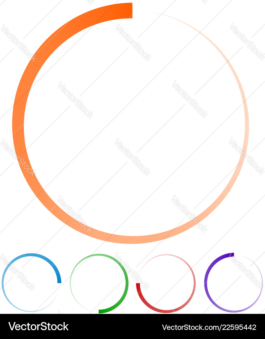 Circular preloaders step progress indicators set Vector Image