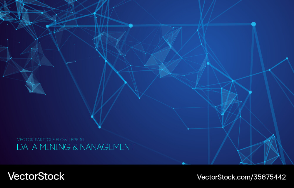 Data Analysis & Management Network vector image