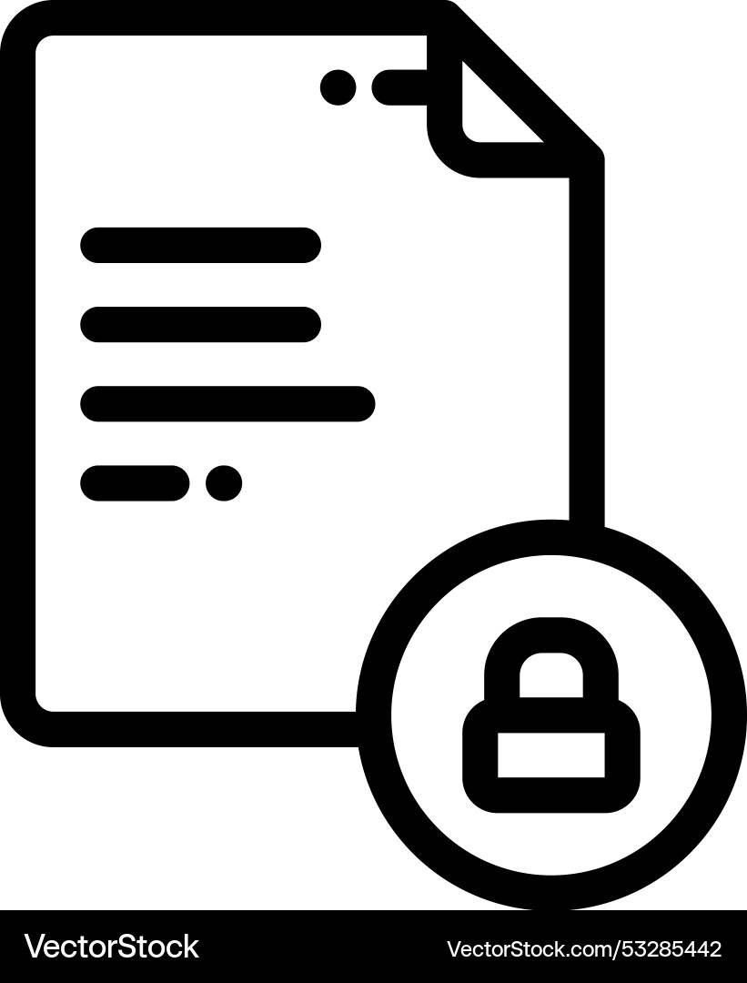 Document icon thin linear style design isolated Vector Image