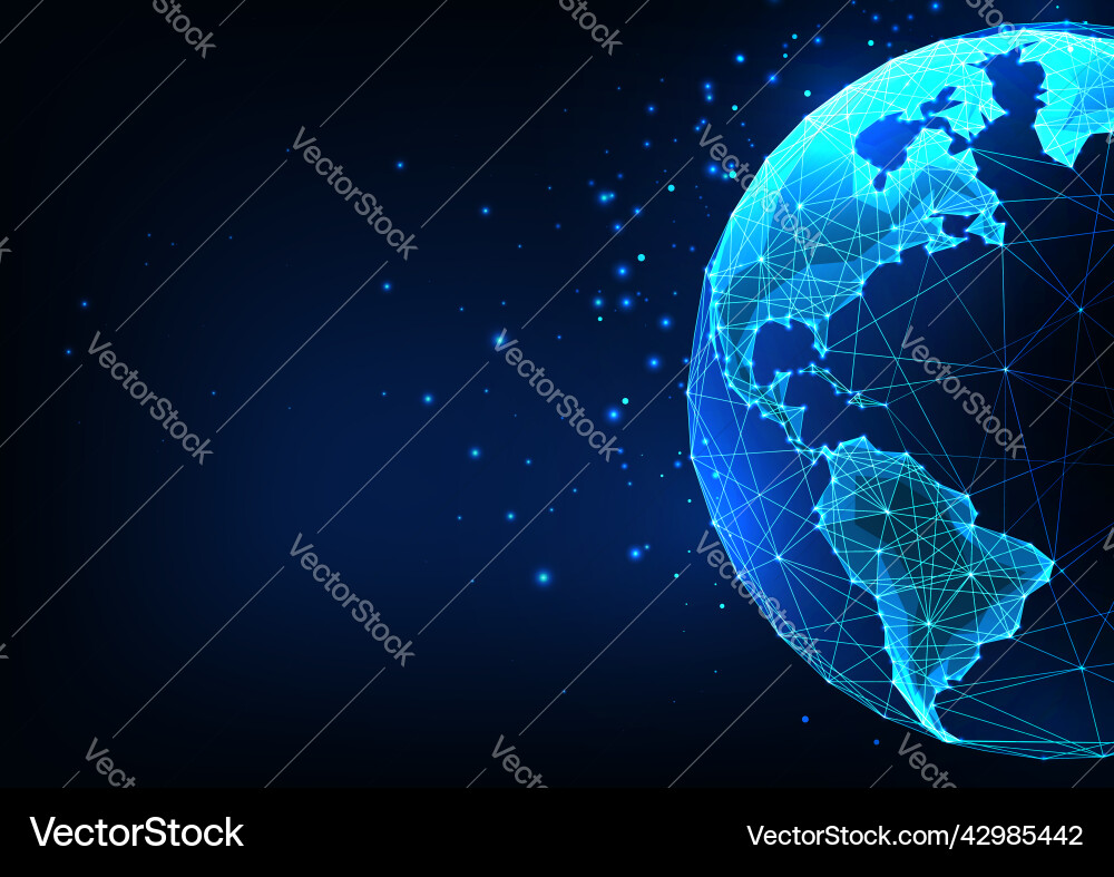 Futuristisches Konzept der globalen Kommunikation Futuristisches Konzept der globalen Kommunikation vektorbild