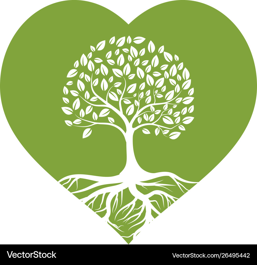 Green Tree Ecology Logo Royalty Free Vector Image