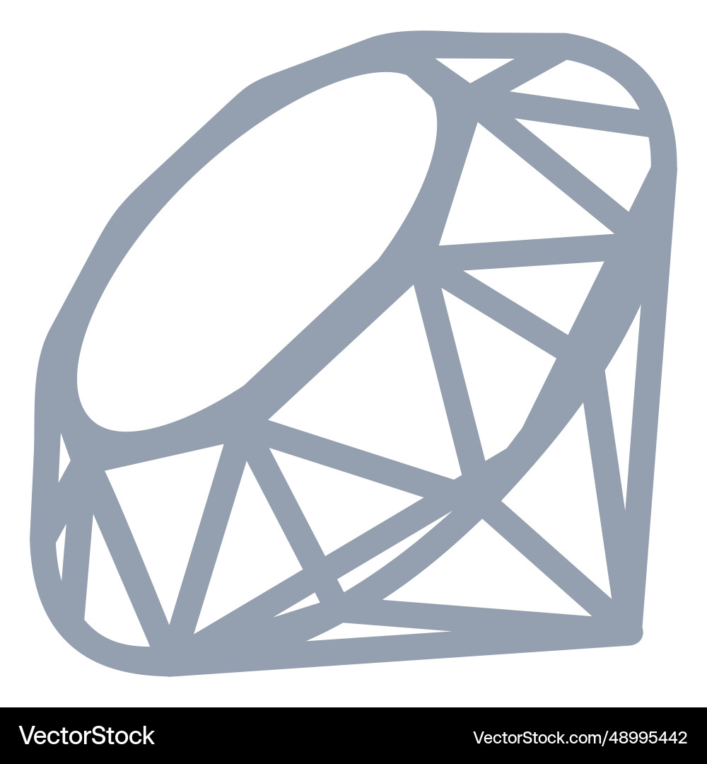 Ruby programming language flat Ruby programming language flat Vector Image