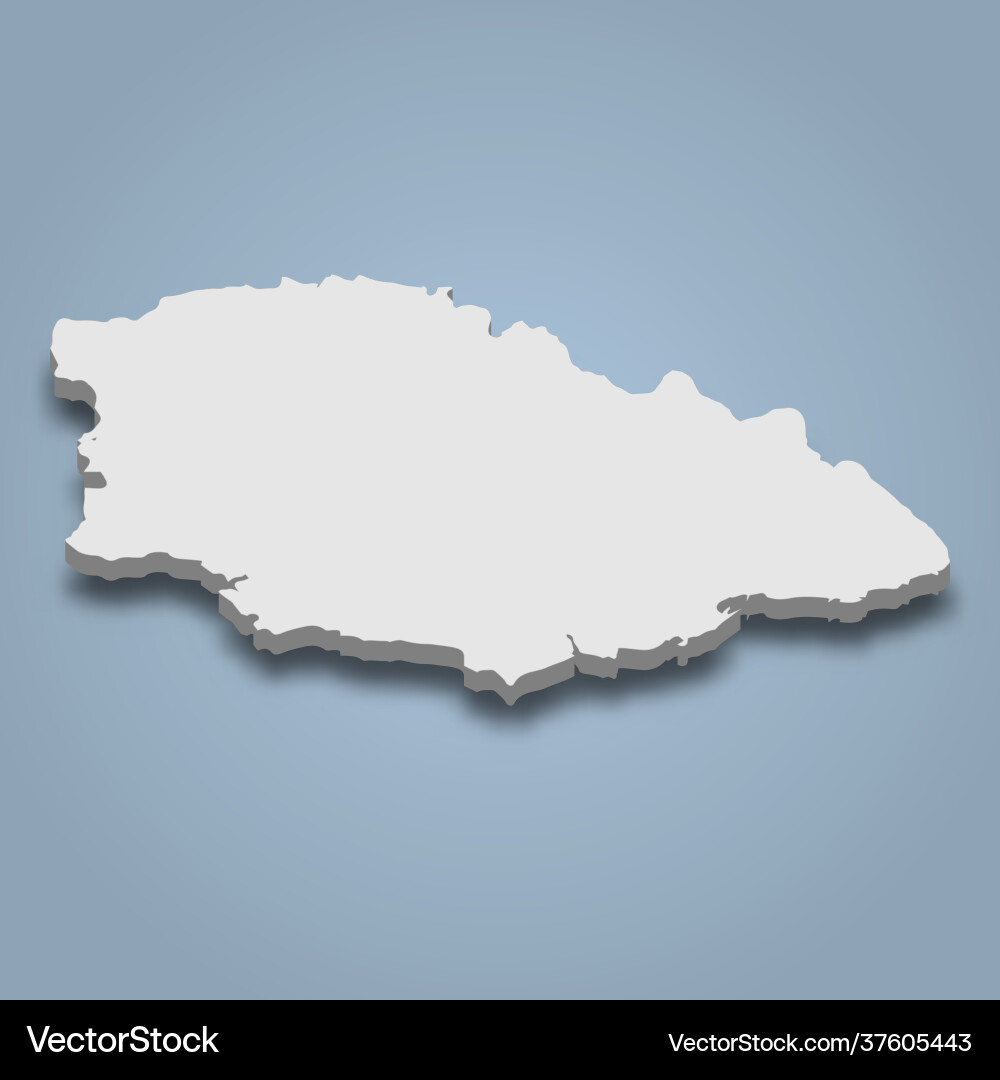 3d isometric map gozo is an island in maltese Vector Image