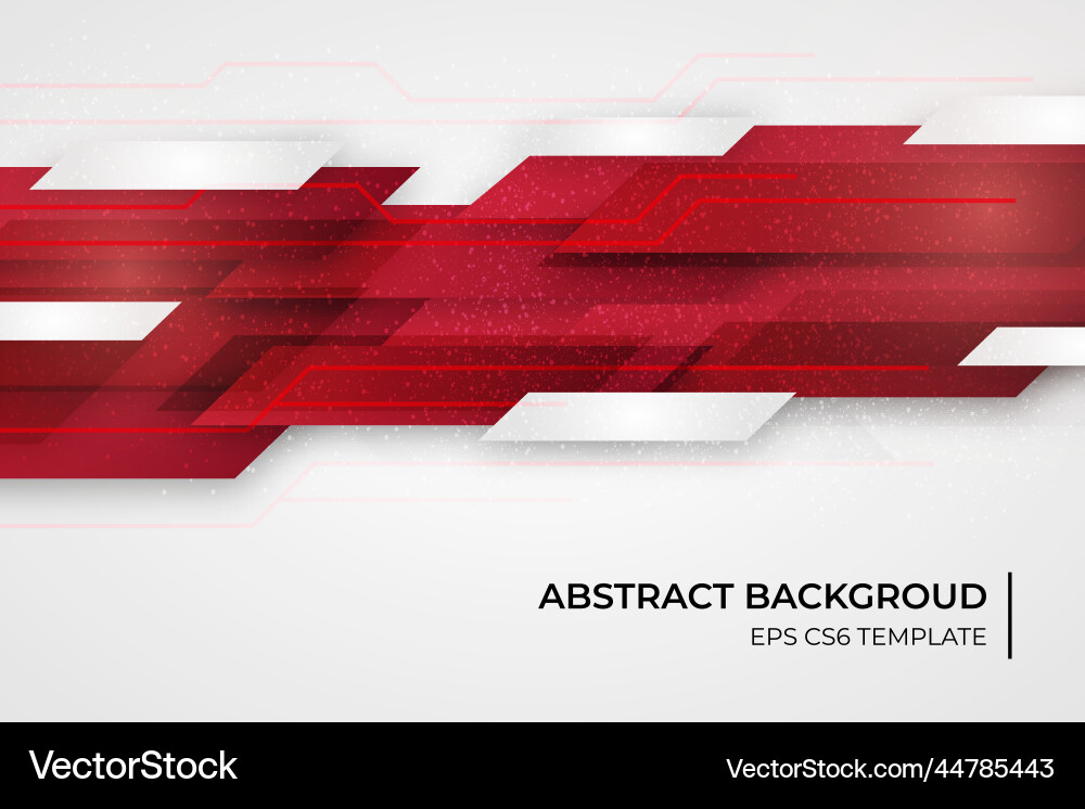 Abstract background template with red shapes Vector Image