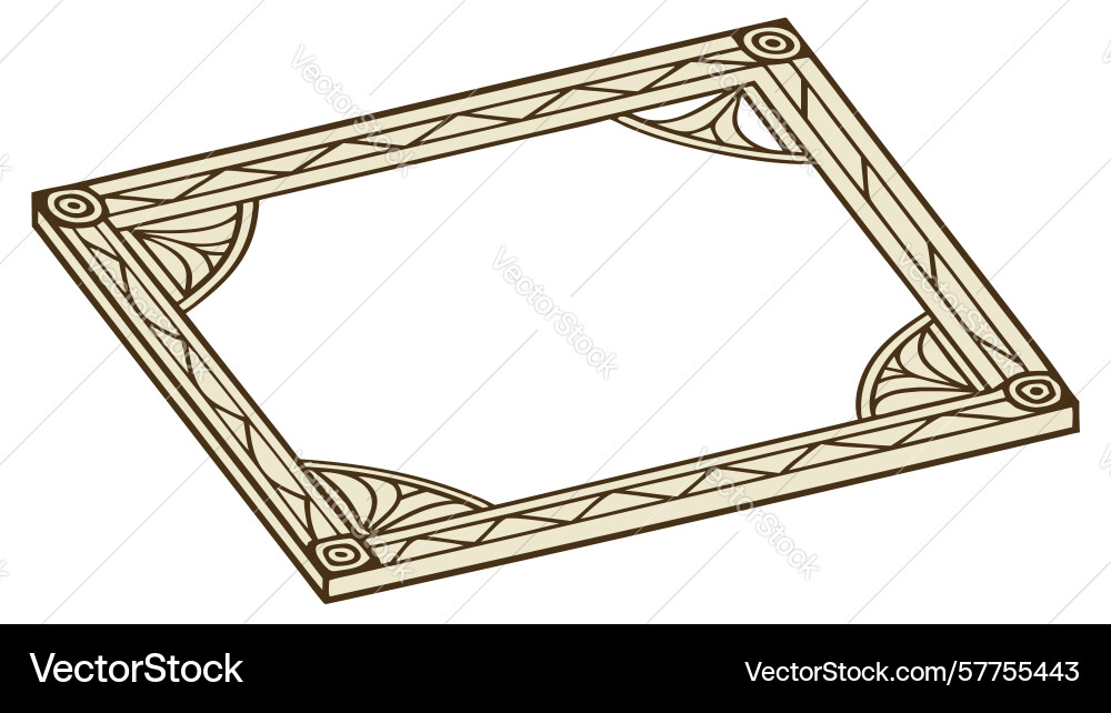 Angular decorative frame minimalist versatile vector image