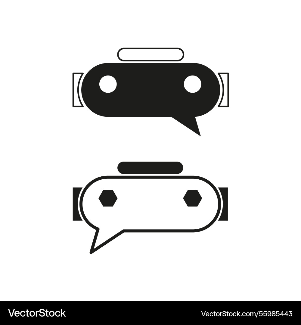 Chatbot icon ai assistant symbol communication Vector Image