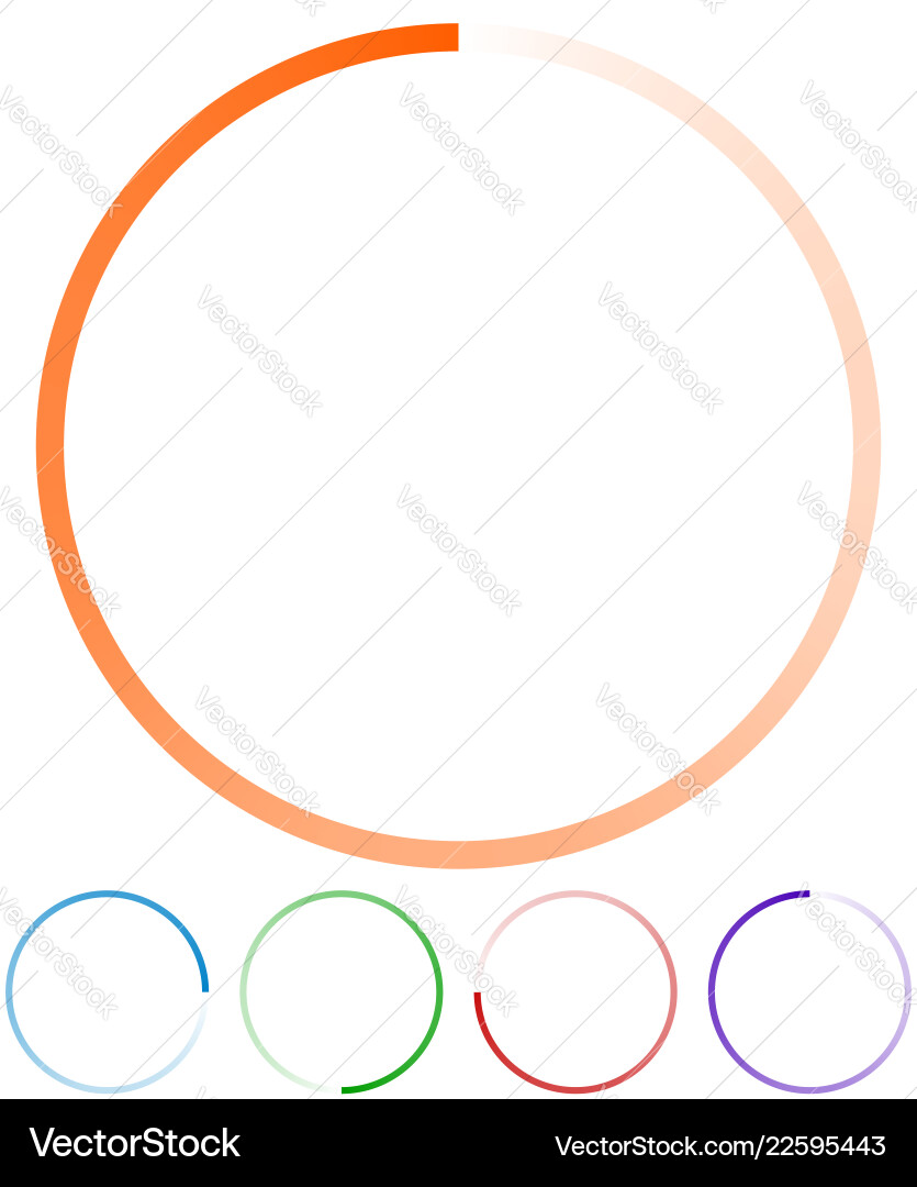 Circular preloaders step progress indicators set Circular preloaders step progress indicators set Vector Image