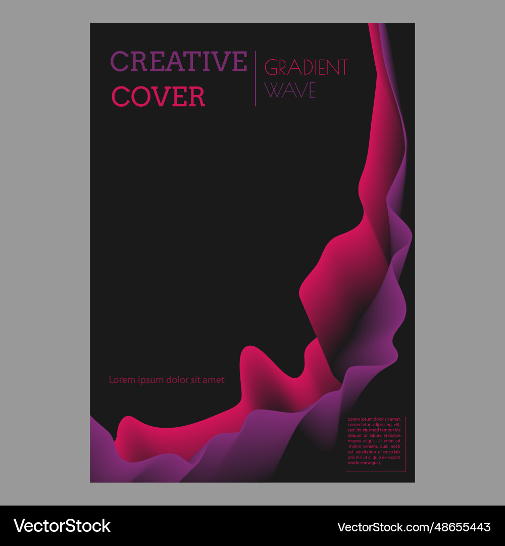 Colorful gradient wave abstract color shape Vector Image