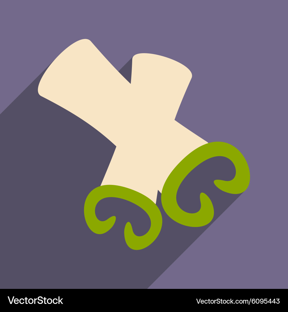 Flat with shadow icon and mobile application Vector Image